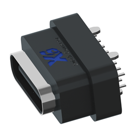 XB-ATCF-16-008 TYPE C 16P 플러그 H7.6mm 4발 방수 암좌 H7.6mm IPX8